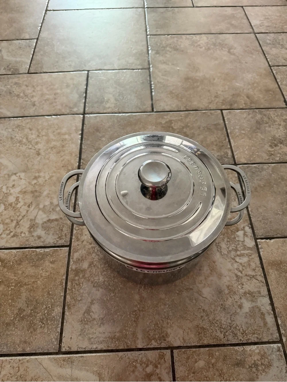 Le Creuset Stainless Steel Stockpot - Silver Finish